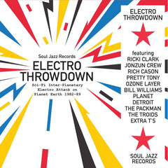 VA / Soul Jazz Records Presents - Electro Throwdown – Sci-Fi Inter-Planetary Electro Attack on Planet Earth 1982-89 (2 x Vinyl LP) (Soul Jazz Records)